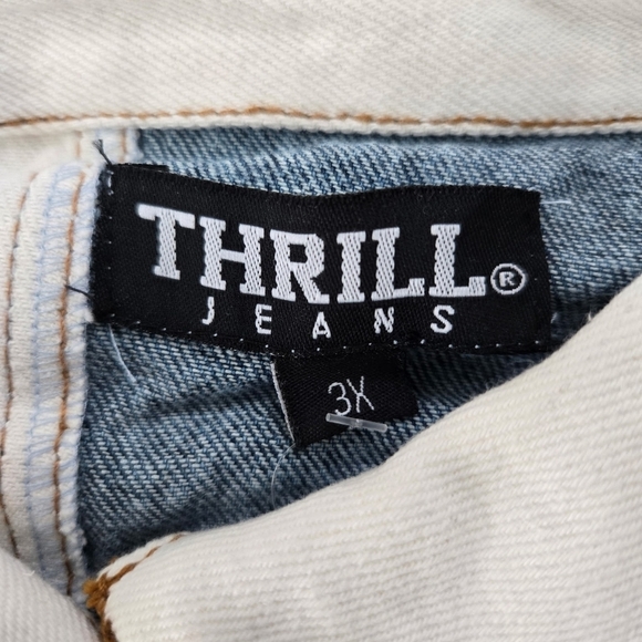 Thrill Jeans Plus Size Patchwork Cropped Jean Jacket. Size 3X. New. - Picture 9 of 9